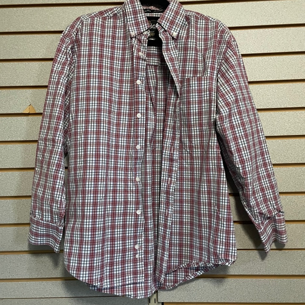 George Strait Collection‎ Wrangler Plaid Button Down Shirt Long Sleeve Cowboy M